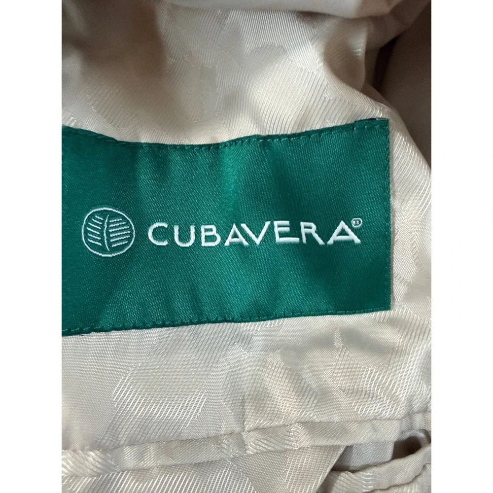 Cubavera Linen Blend Blazer Sport Coat Mens Size S Oatmeal Beige 2‎ Button EUC